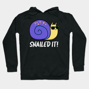 Snailed It Cute Snail Pun Hoodie